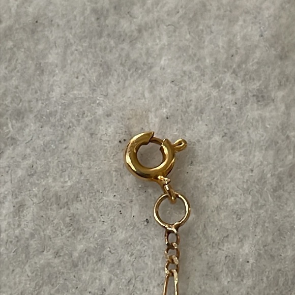 14K Yellow Gold Multi-Color Quartz 5-Stones Figaro Link Bracelet Stamp 14k - Picture 9 of 10